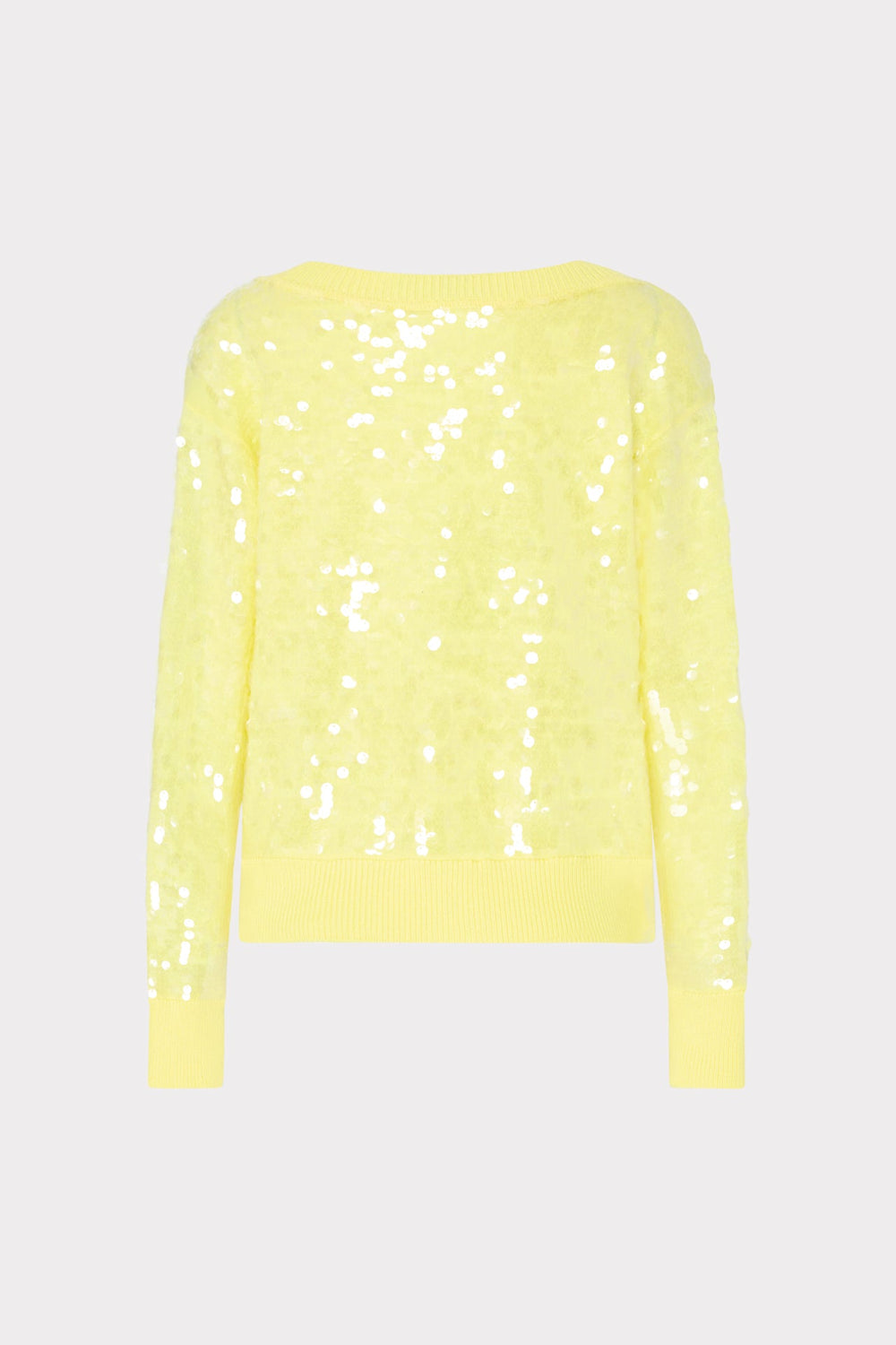 Ilaria Sequin V-Neck Sweater - Light Yellow