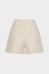 Linen Pleated Shorts - Natural