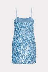 Colette Sequins Beaded Mini Dress - Blue Multi