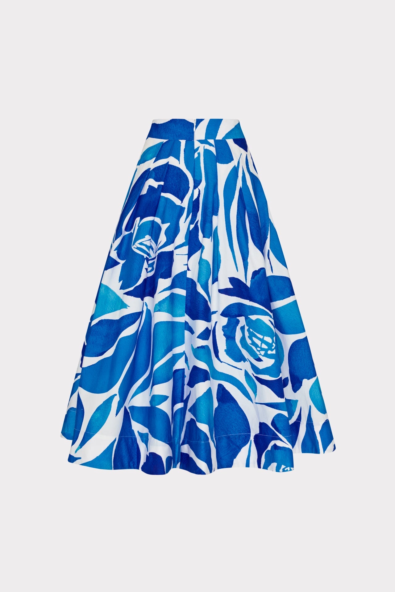 Juliet Dream Rose Midi Skirt - Teal Blue Multi