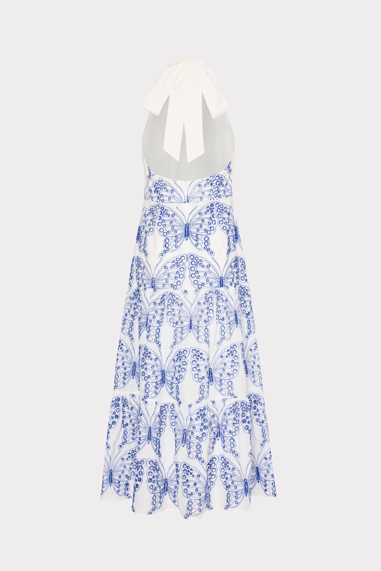 Hayden Butterfly Eyelet Dress - White/Blue