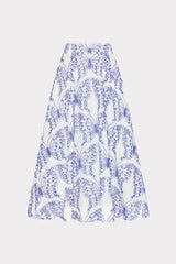 Butterfly Eyelet Skirt - White/Blue