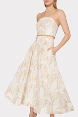 Butterfly Eyelet Skirt - White/Tan