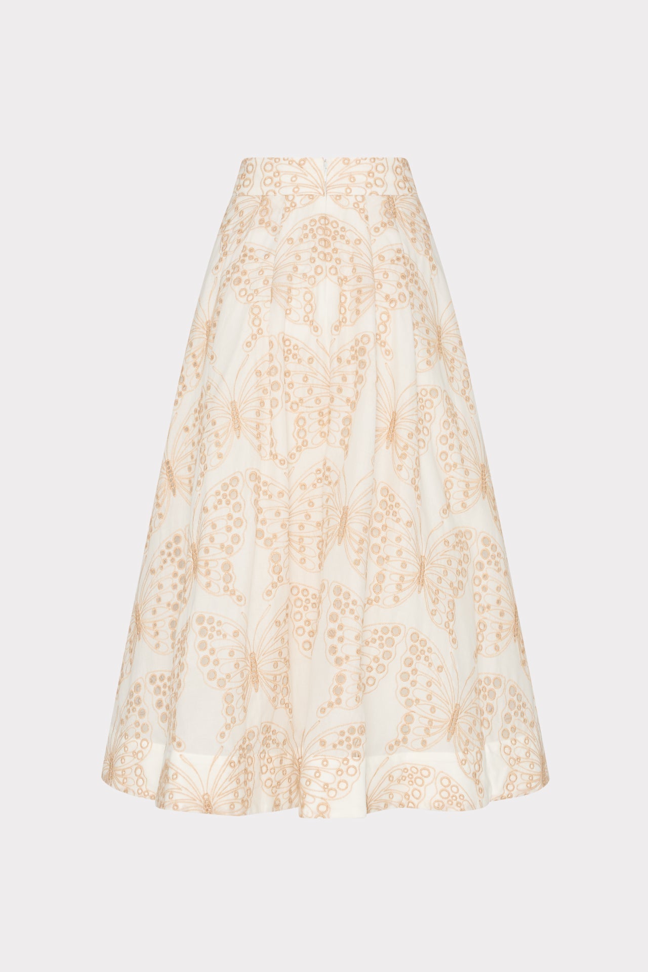 Butterfly Eyelet Skirt - White/Tan
