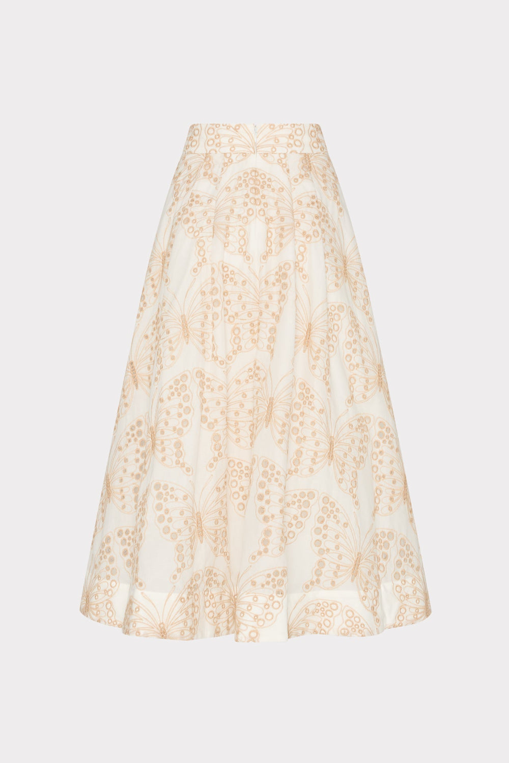 Butterfly Eyelet Skirt - White/Tan
