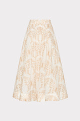Butterfly Eyelet Skirt - White/Tan