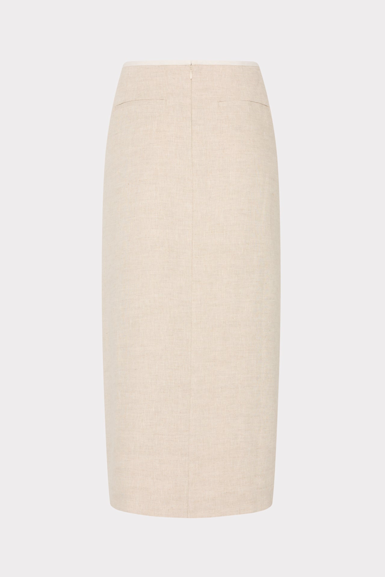 Neriya Linen Contrast Skirt - Natural/White