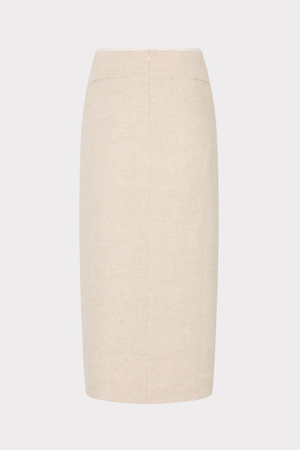Neriya Linen Contrast Skirt - Natural/White