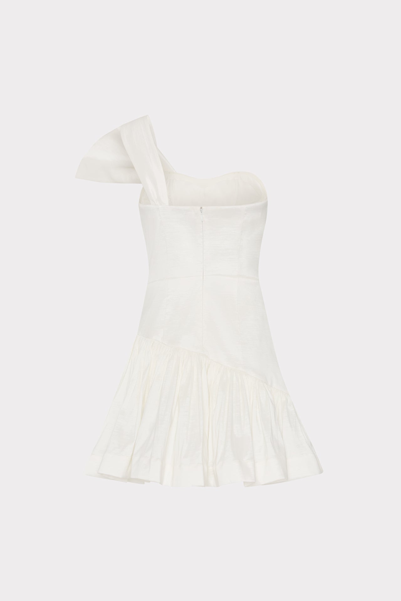Harley Bow Taffeta Mini Dress - Ecru