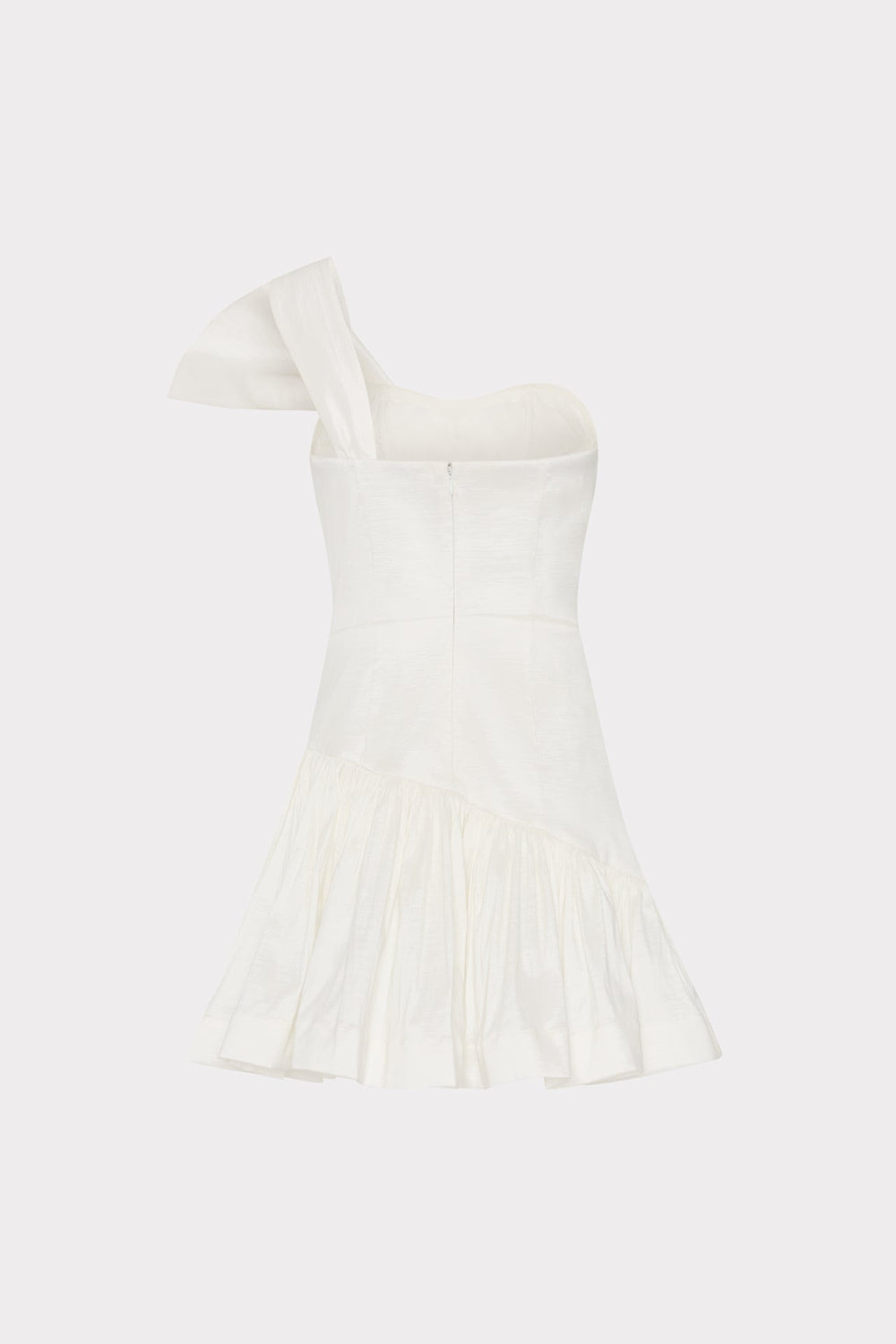 Harley Bow Taffeta Mini Dress - Ecru