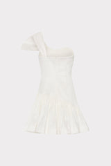 Harley Bow Taffeta Mini Dress - Ecru