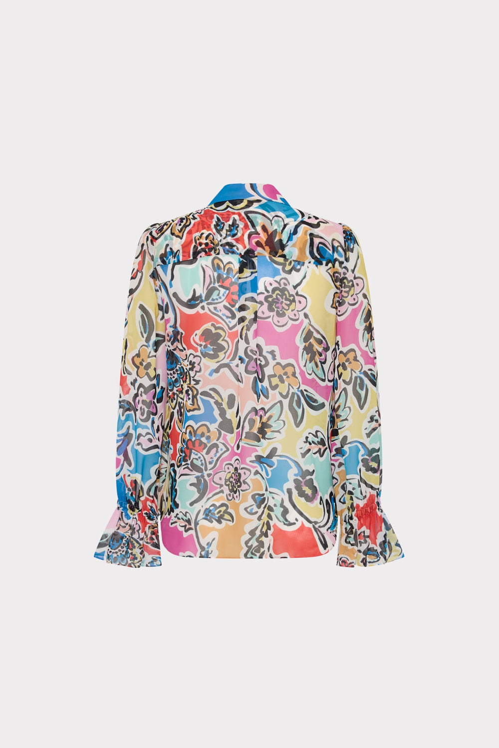 Lacey Rainbow Oasis Blouse - Black Multi