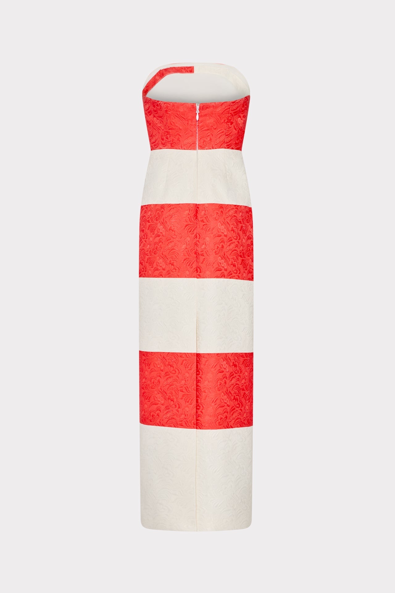 Orion Stripe Jacquard Dress - Red/White