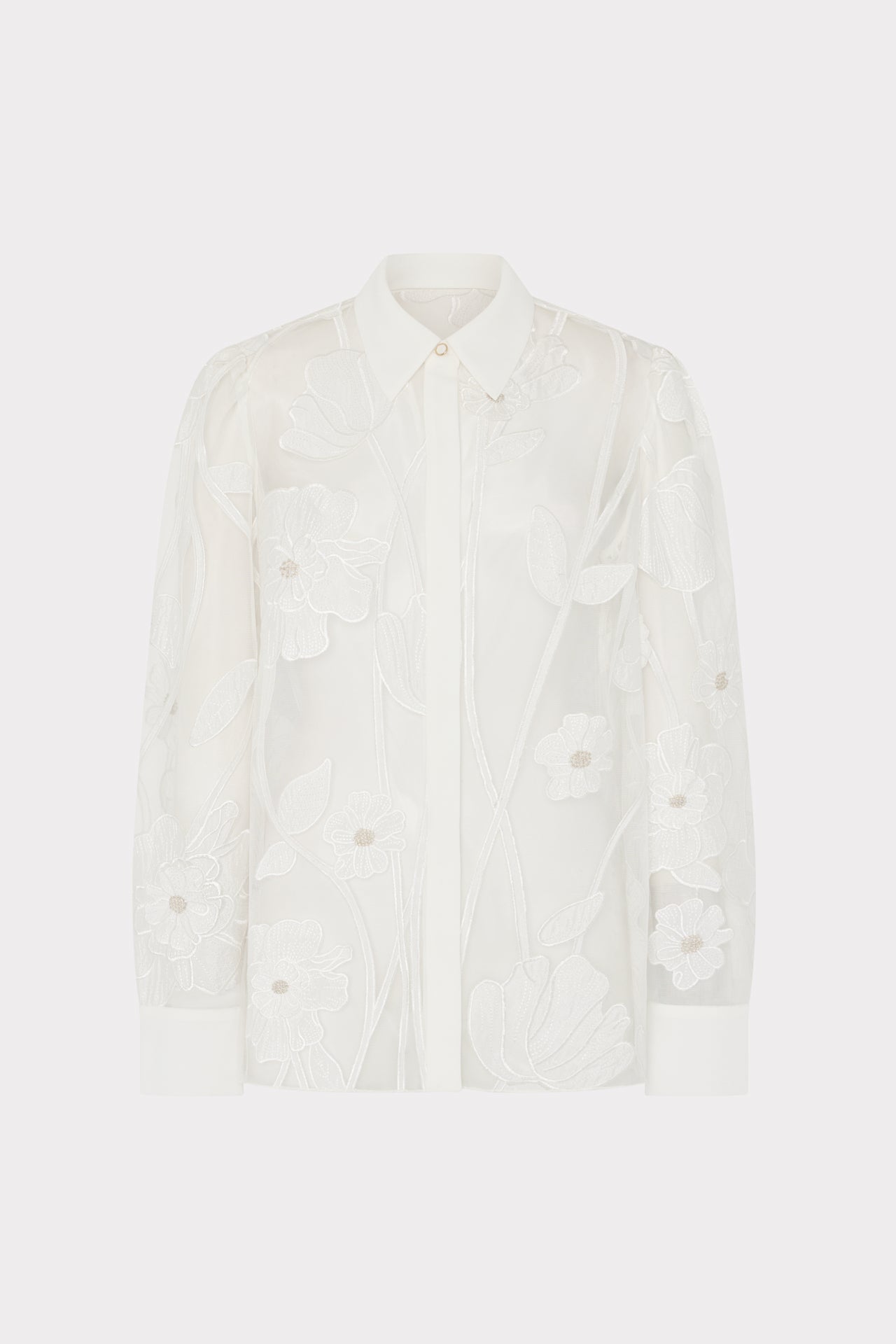 Ashton Grand Fleur Embroidered Top - White