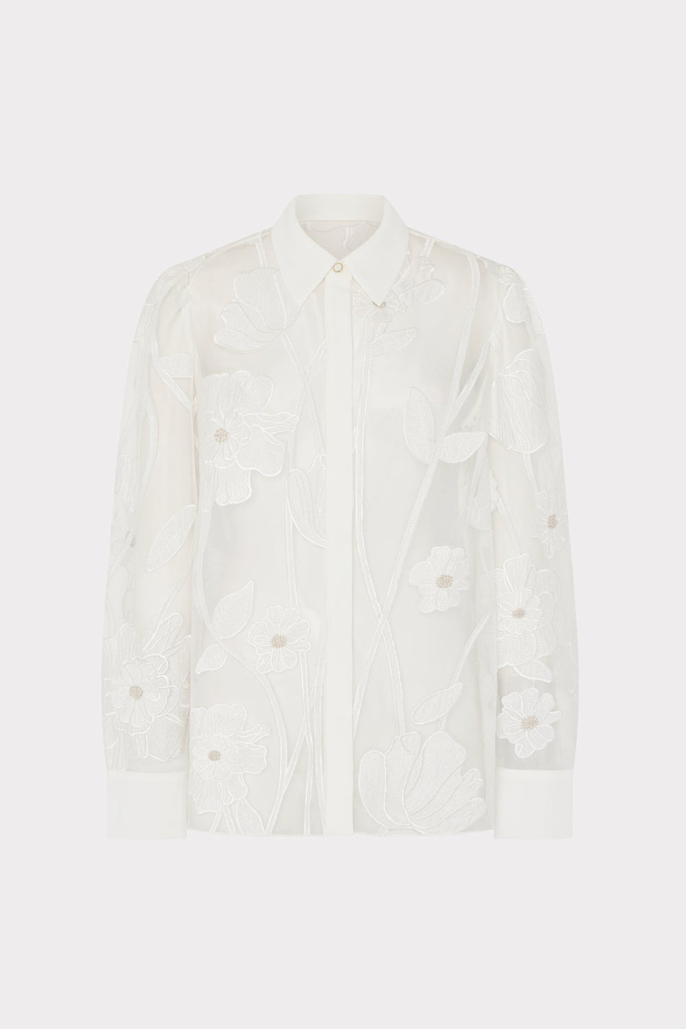Ashton Grand Fleur Embroidered Top - White