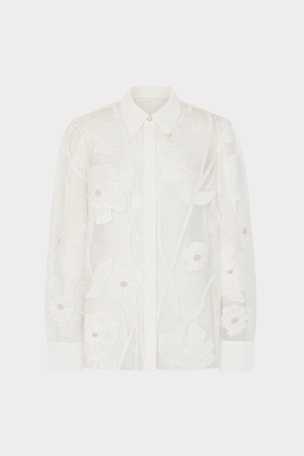 Ashton Grand Fleur Embroidered Top - White