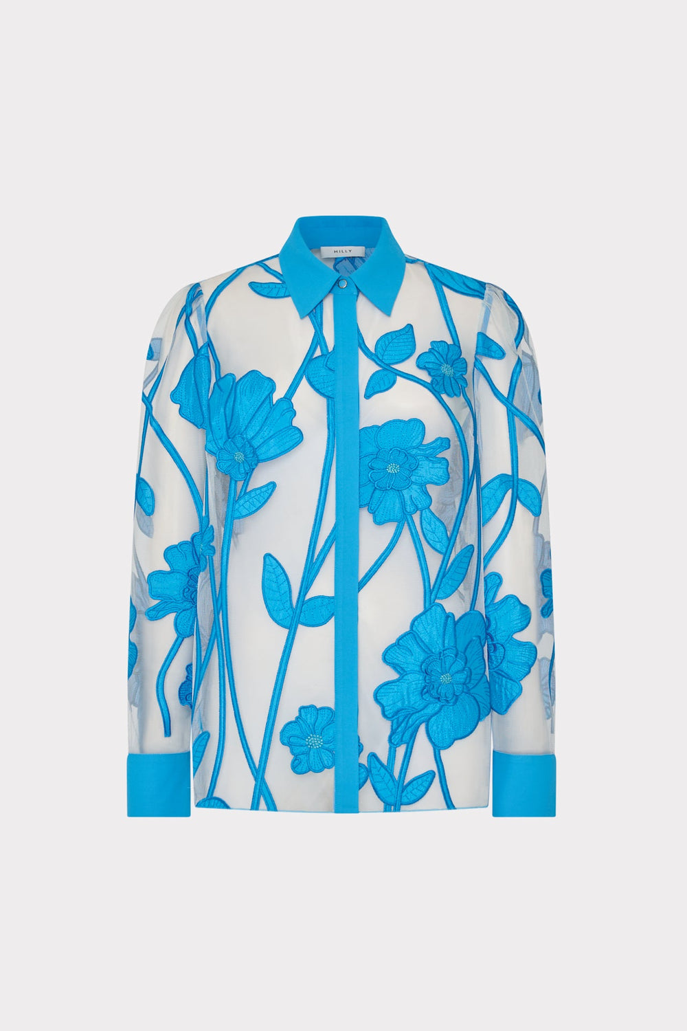 Ashton Grand Fleur Embroidered Top - Blue