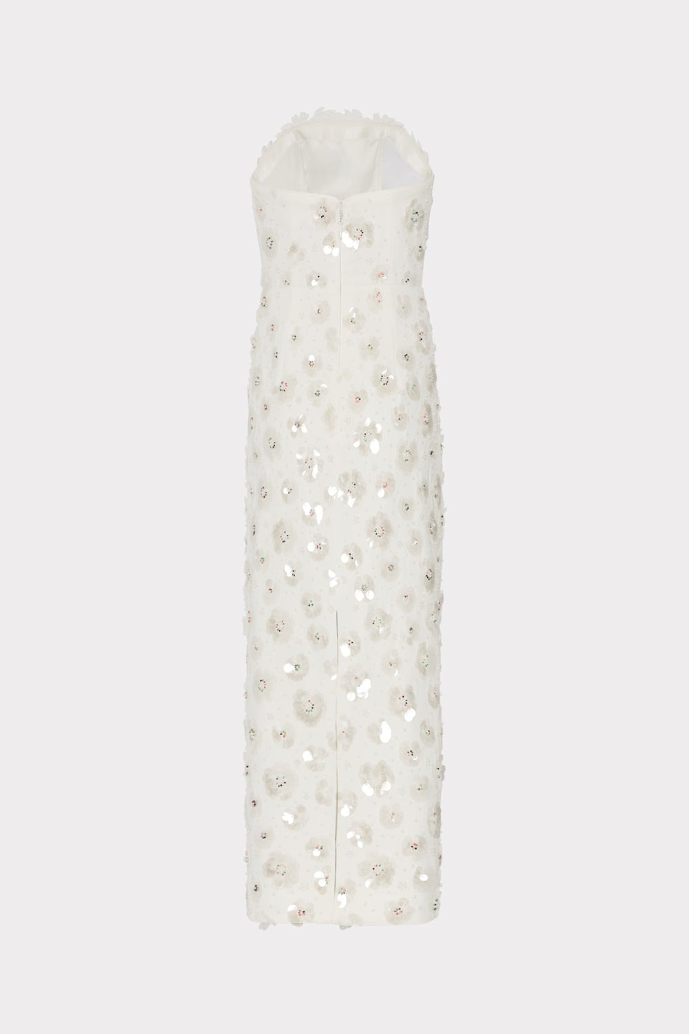 Kait Fleur Paillette Midi Dress - White