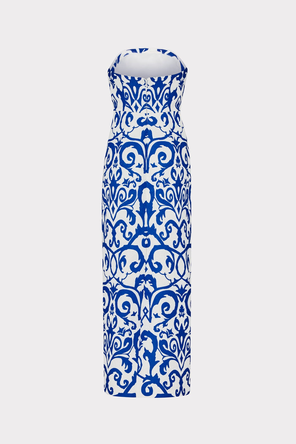 Orion Scroll Embroidery Dress - Blue/White