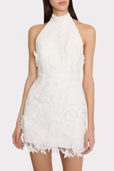 Olivia Rose Trellis Lace Mini Dress - White