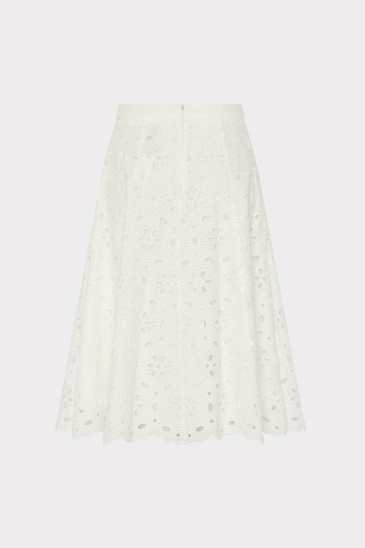 Noella Floral Eyelet Skirt - White