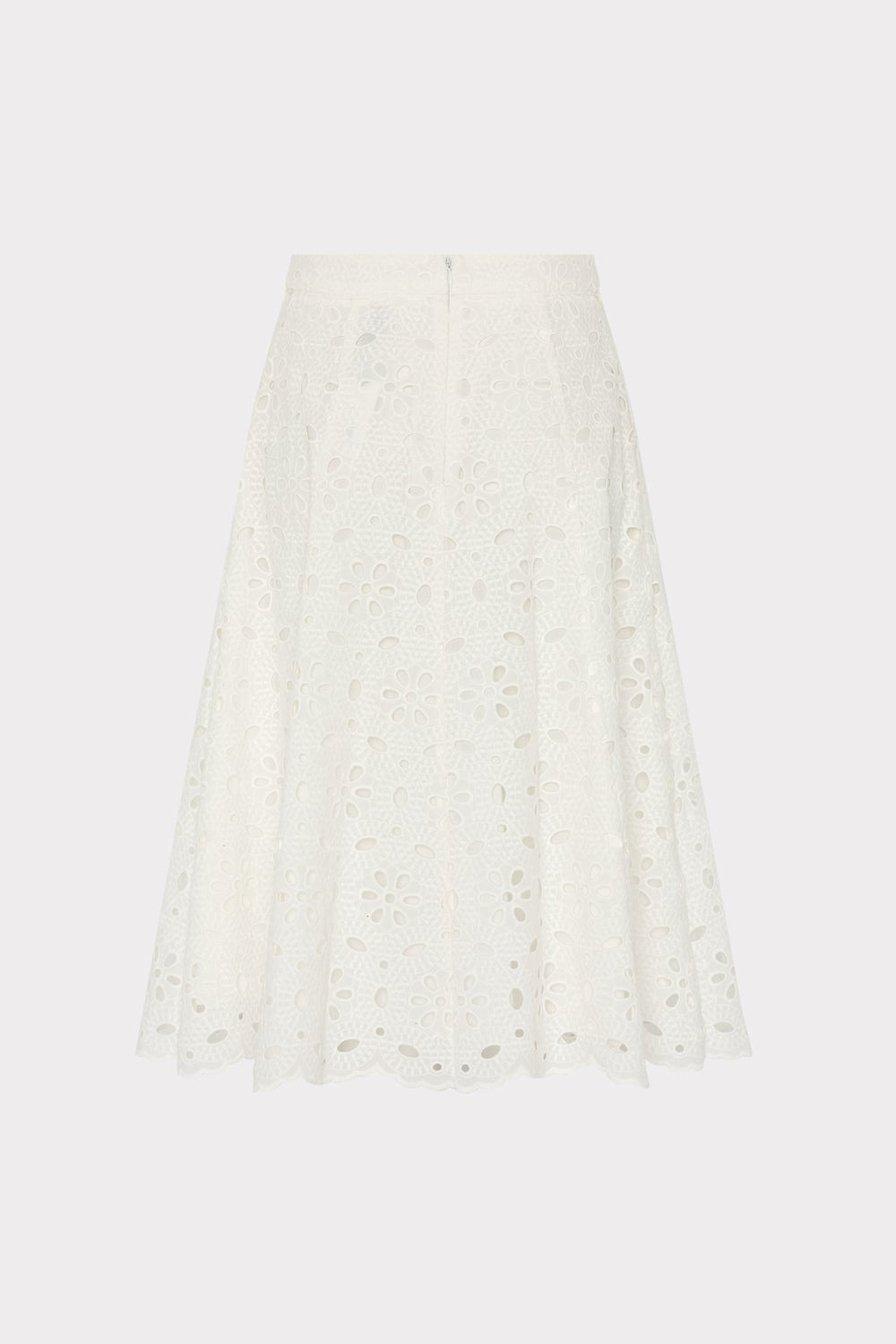 Noella Floral Eyelet Skirt - White