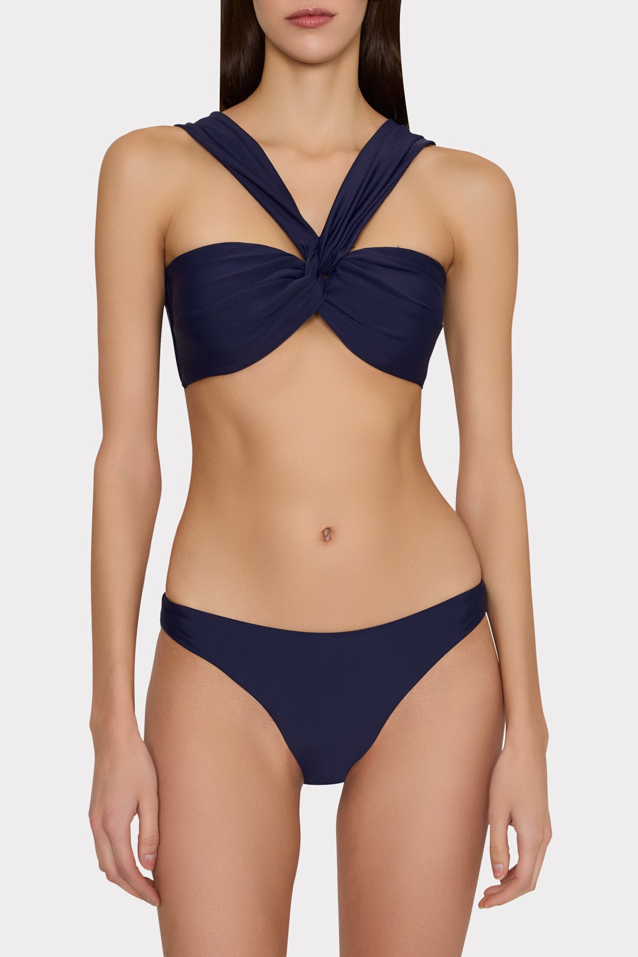 Olivia Draped Bandeau Top - Navy