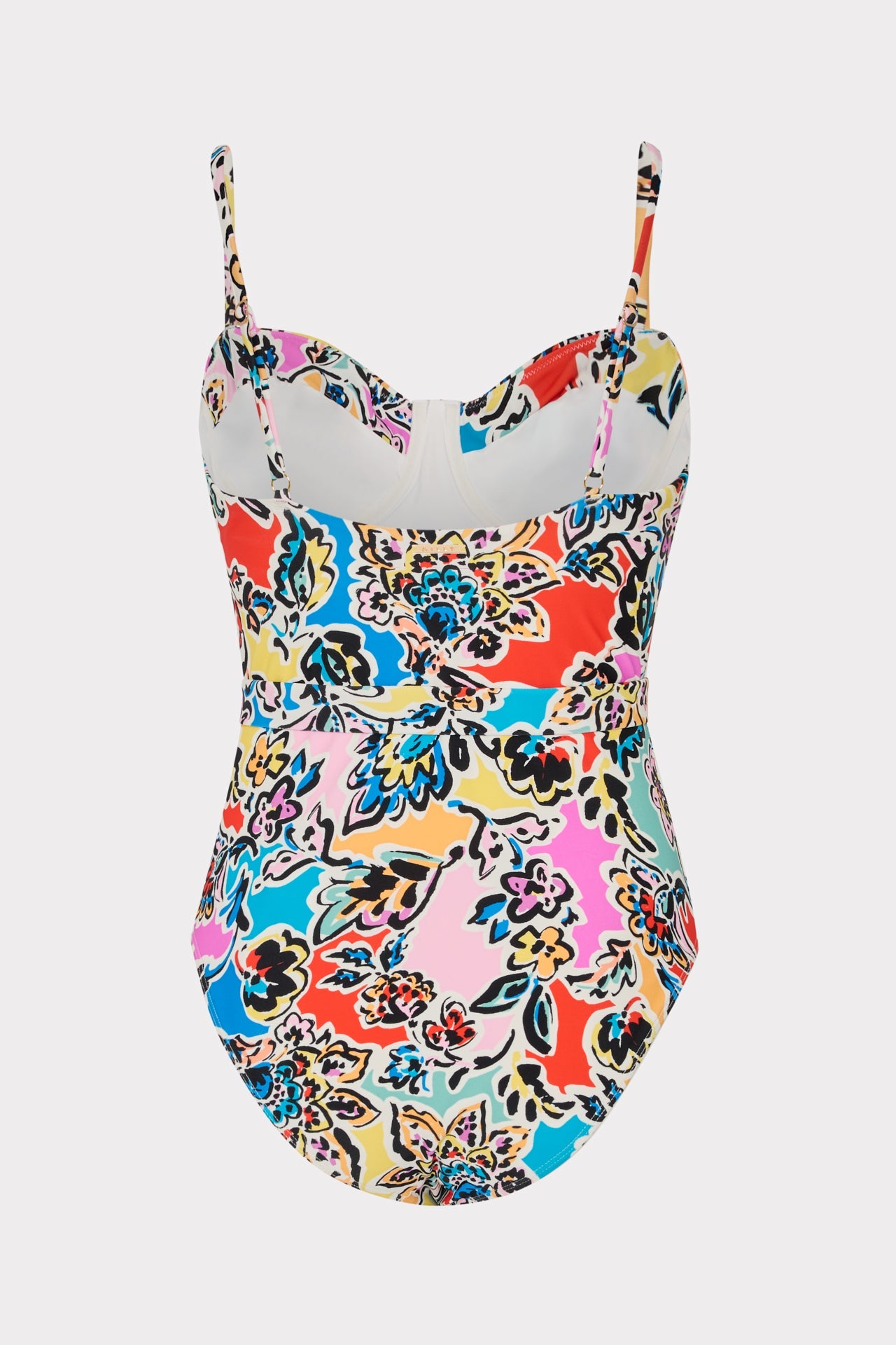Rainbow Oasis Belted One Piece - Black Multi