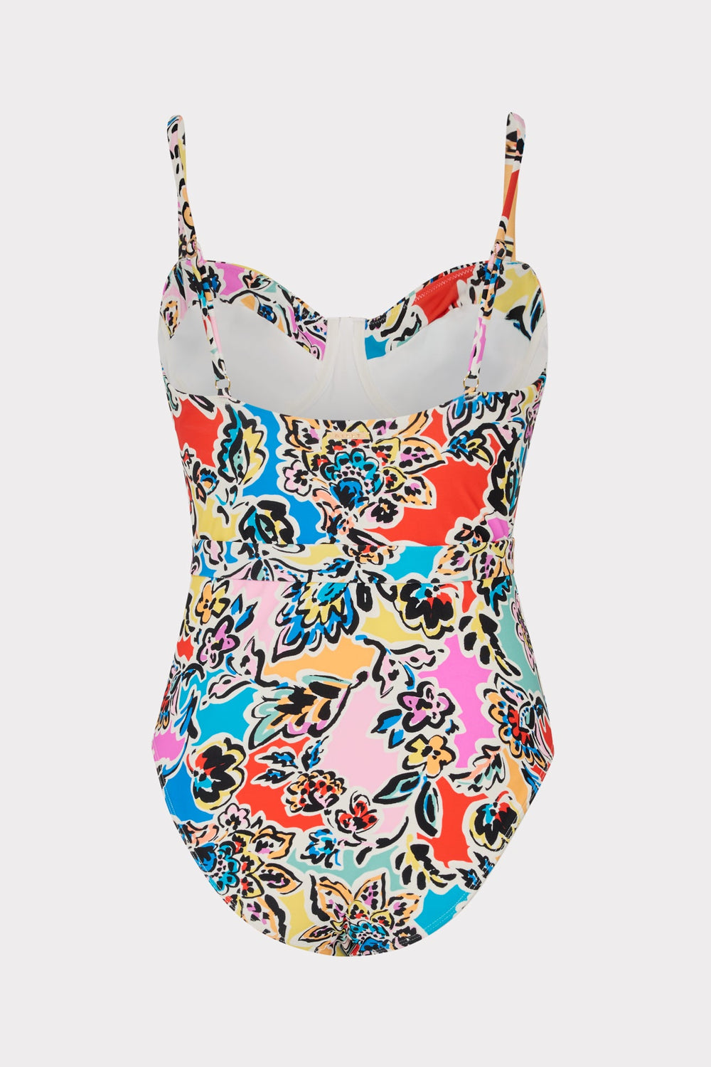Rainbow Oasis Belted One Piece - Black Multi