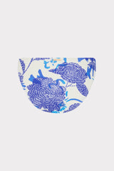 Margot Brushwork Floral Bikini Bottom - Blue Multi