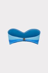 Sunset Stripe Twist Bandeau Top - Blue Multi