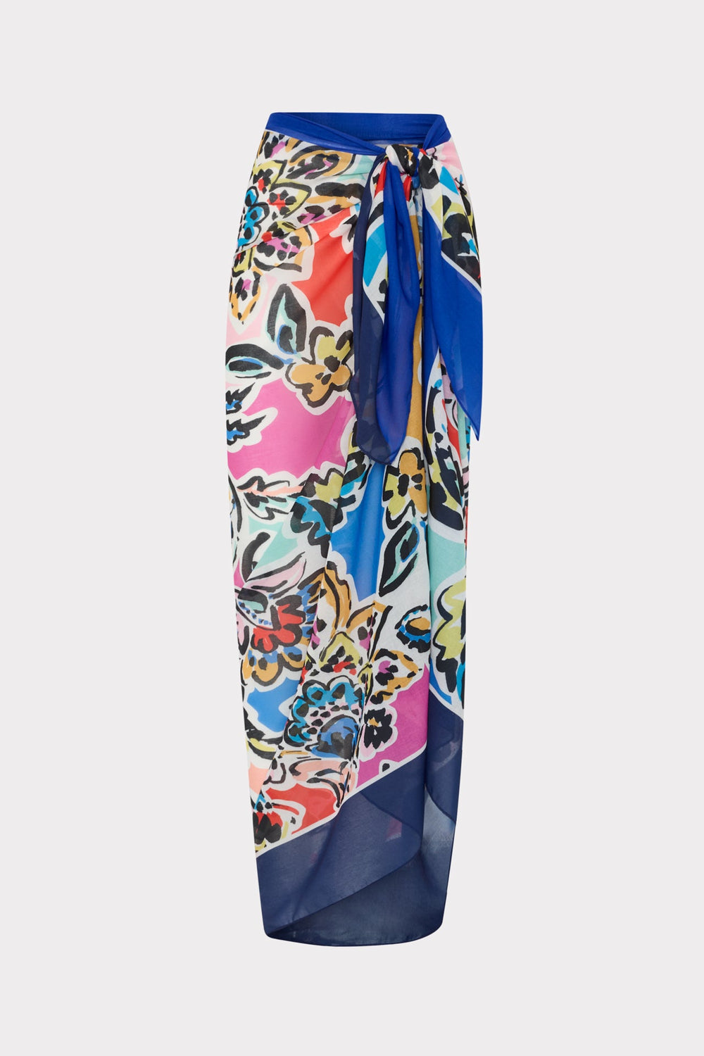 Rainbow Oasis Sarong - Black Multi