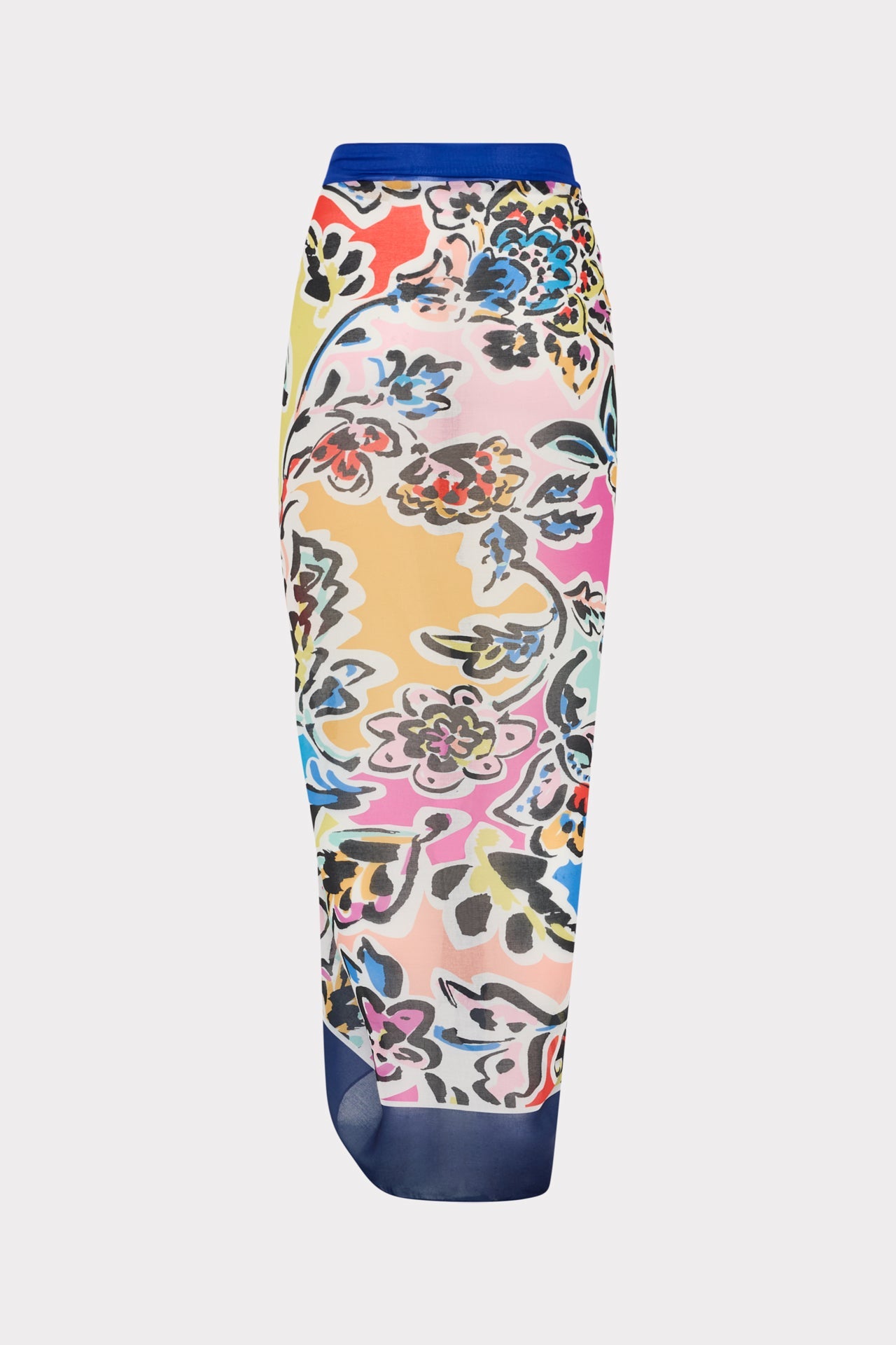 Rainbow Oasis Sarong - Black Multi