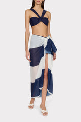 Stripe Sarong - Navy/White
