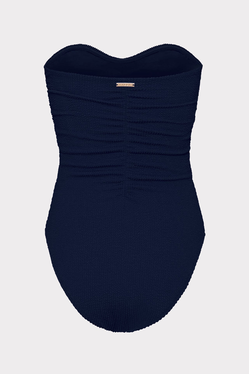 Textured Ruched One Piece - Navy