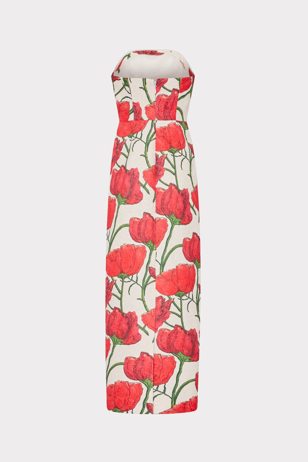 Orion Red Peonia Jacquard Dress - Red Multi