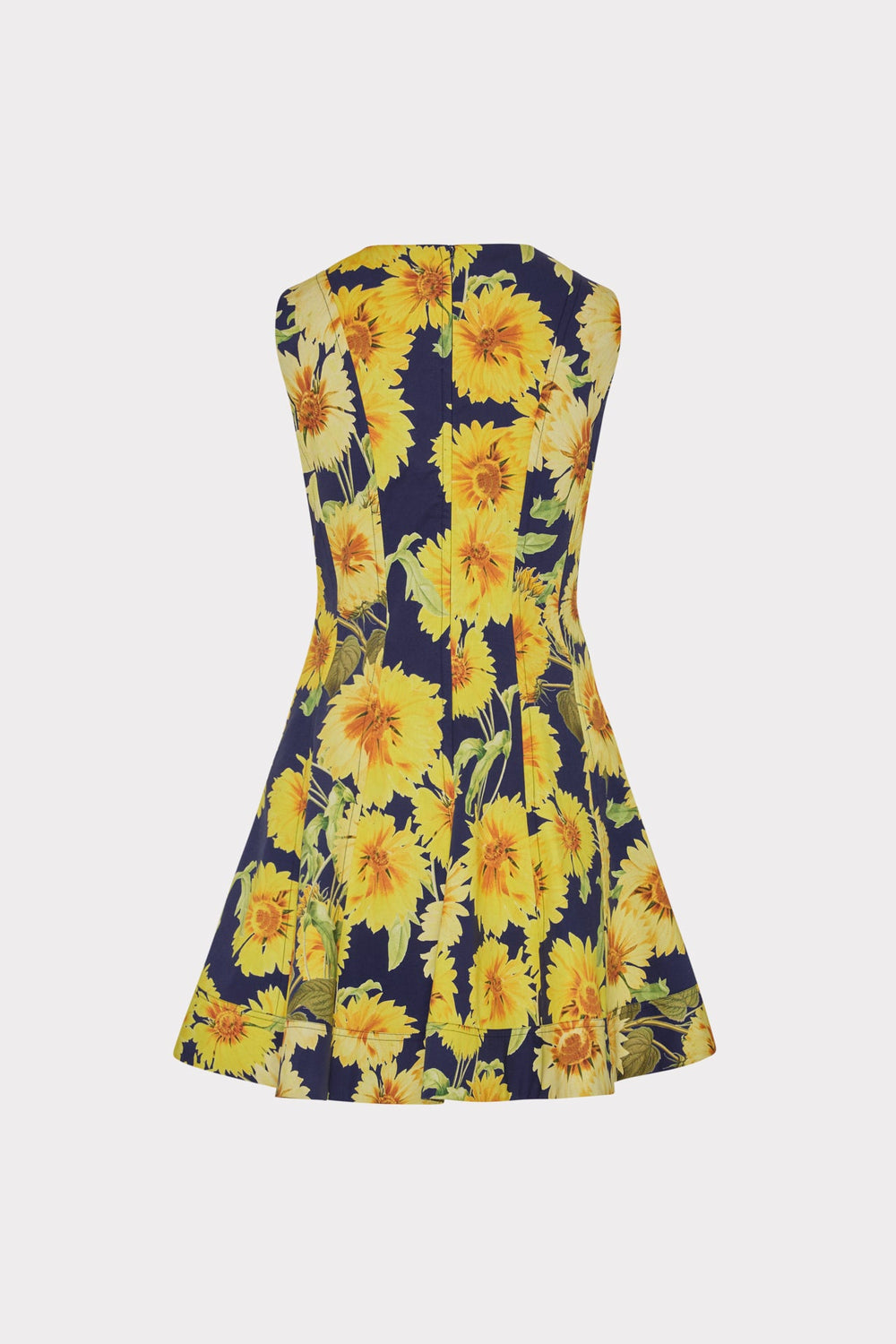Poppy Sunflower Poplin Mini Dress - Navy Multi