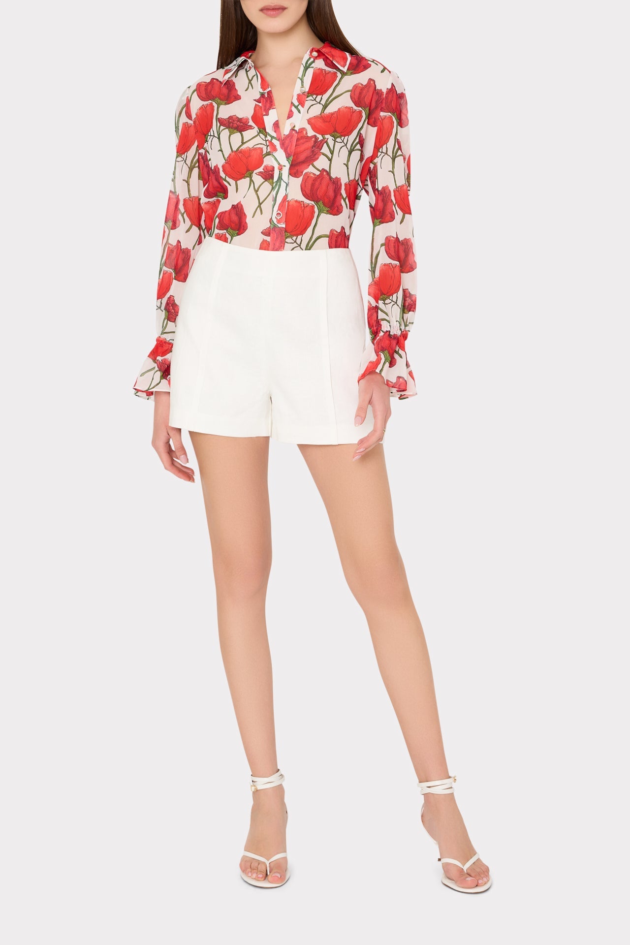 Lacey Red Peonia Blouse - Red Multi