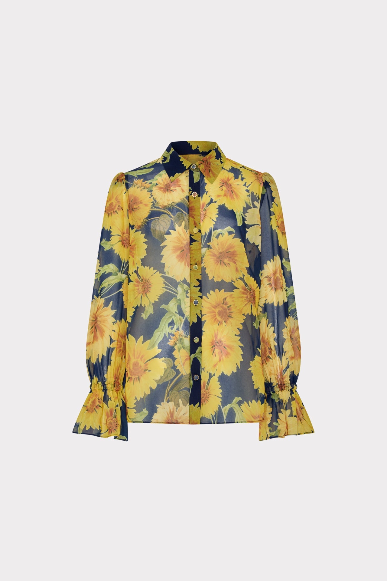 Lacey Sunflower Blouse - Navy Multi