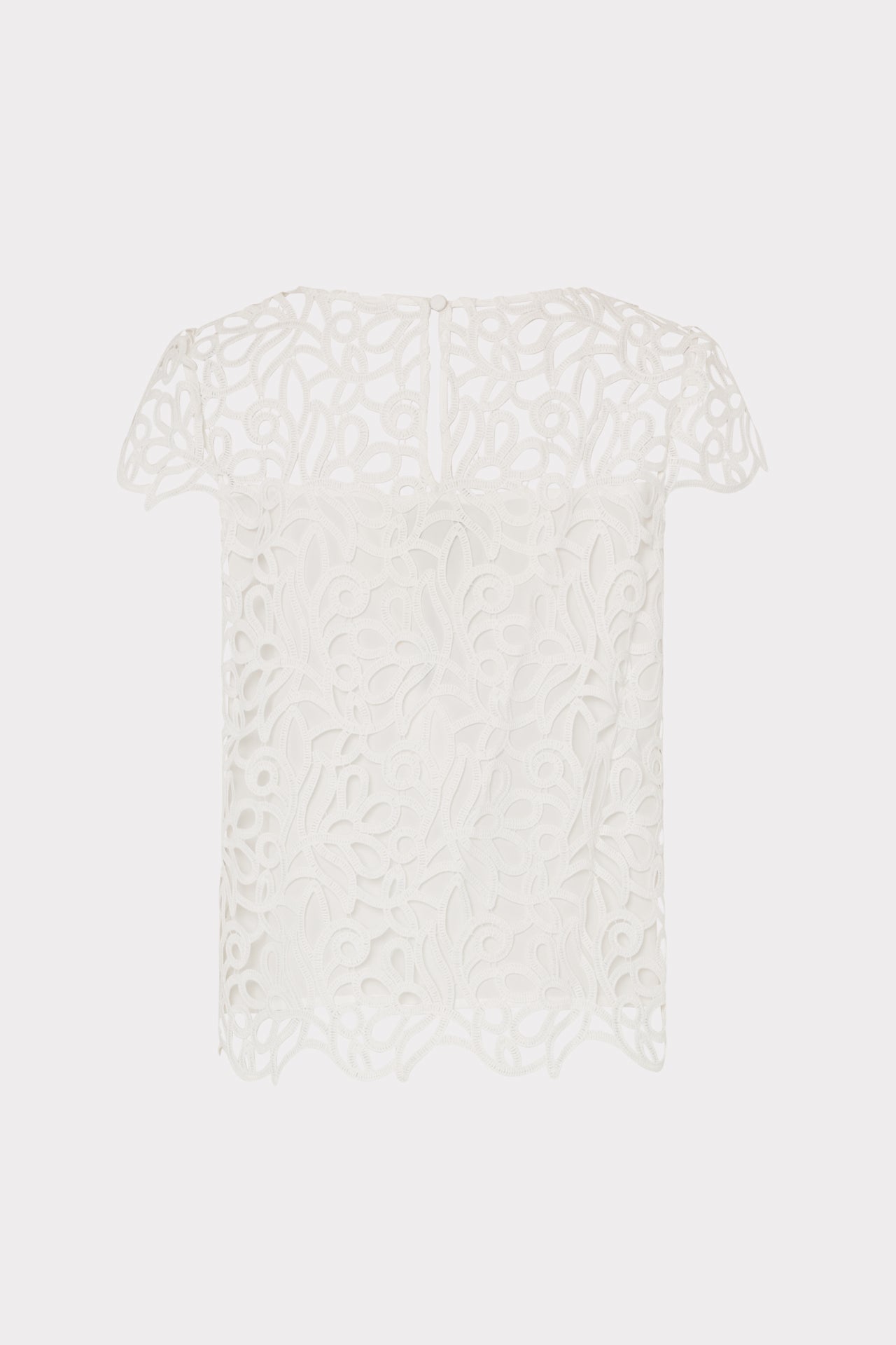 Baby Curled Lace Top - White