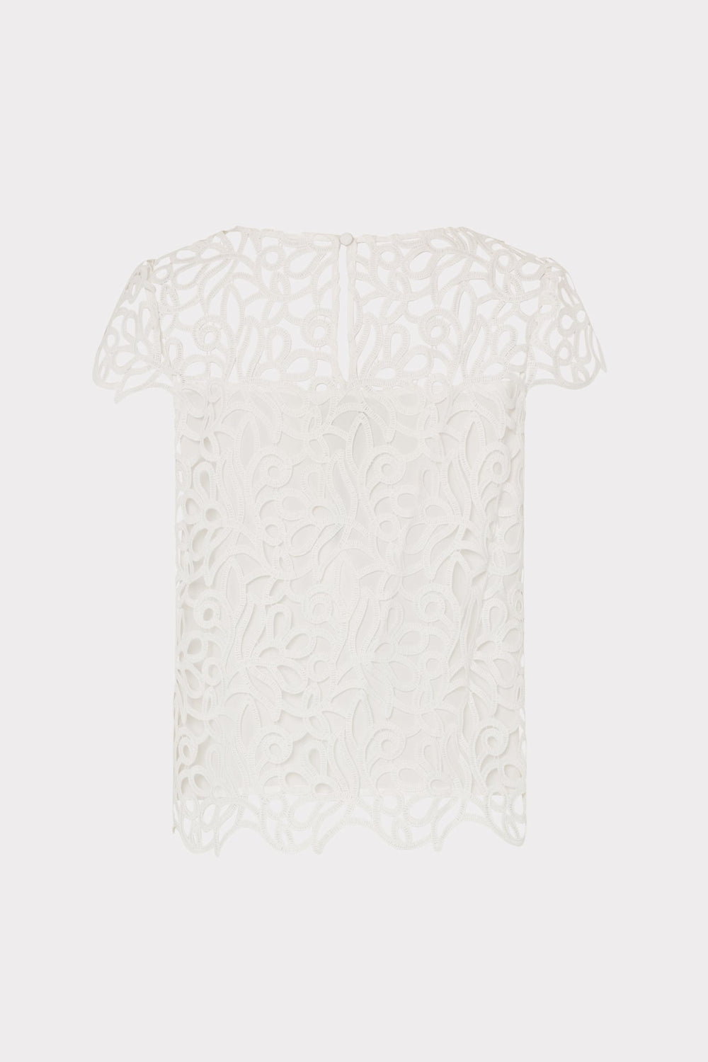 Baby Curled Lace Top - White