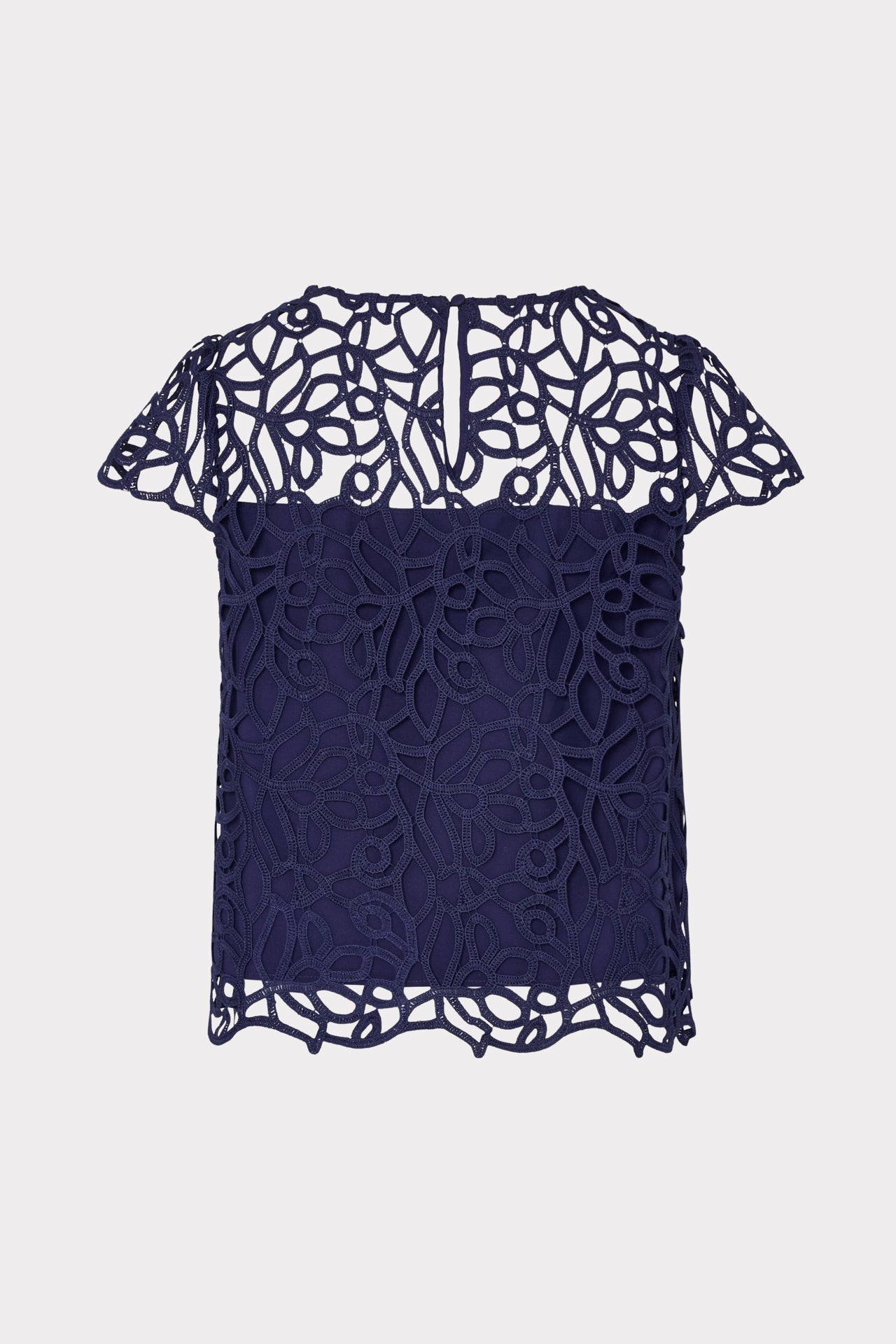 Baby Curled Lace Top - Navy