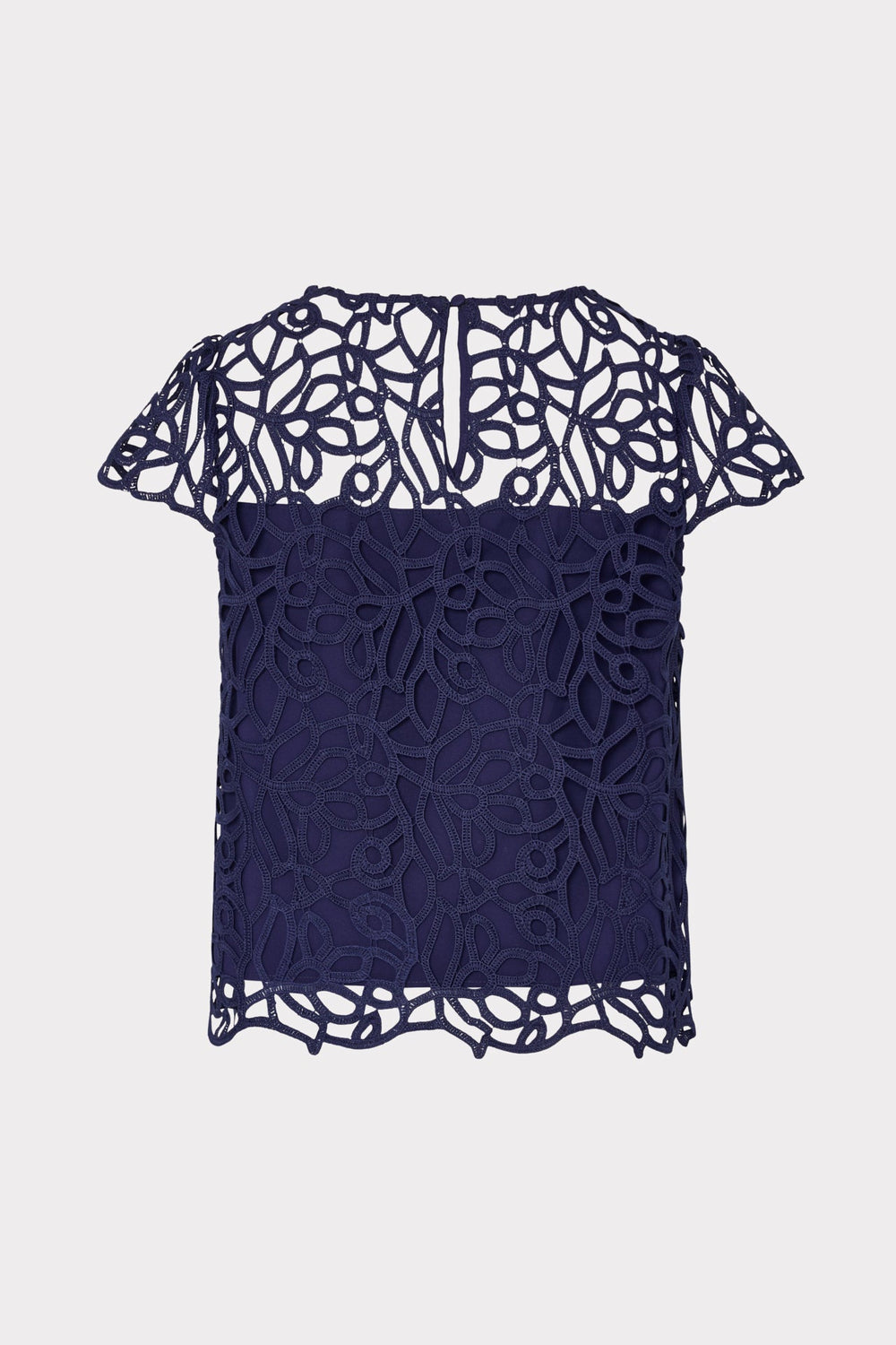 Baby Curled Lace Top - Navy