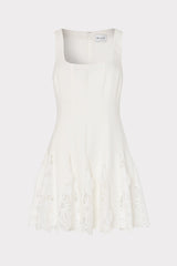 Ariel Cady 3D Lace Combo Dress - Ecru
