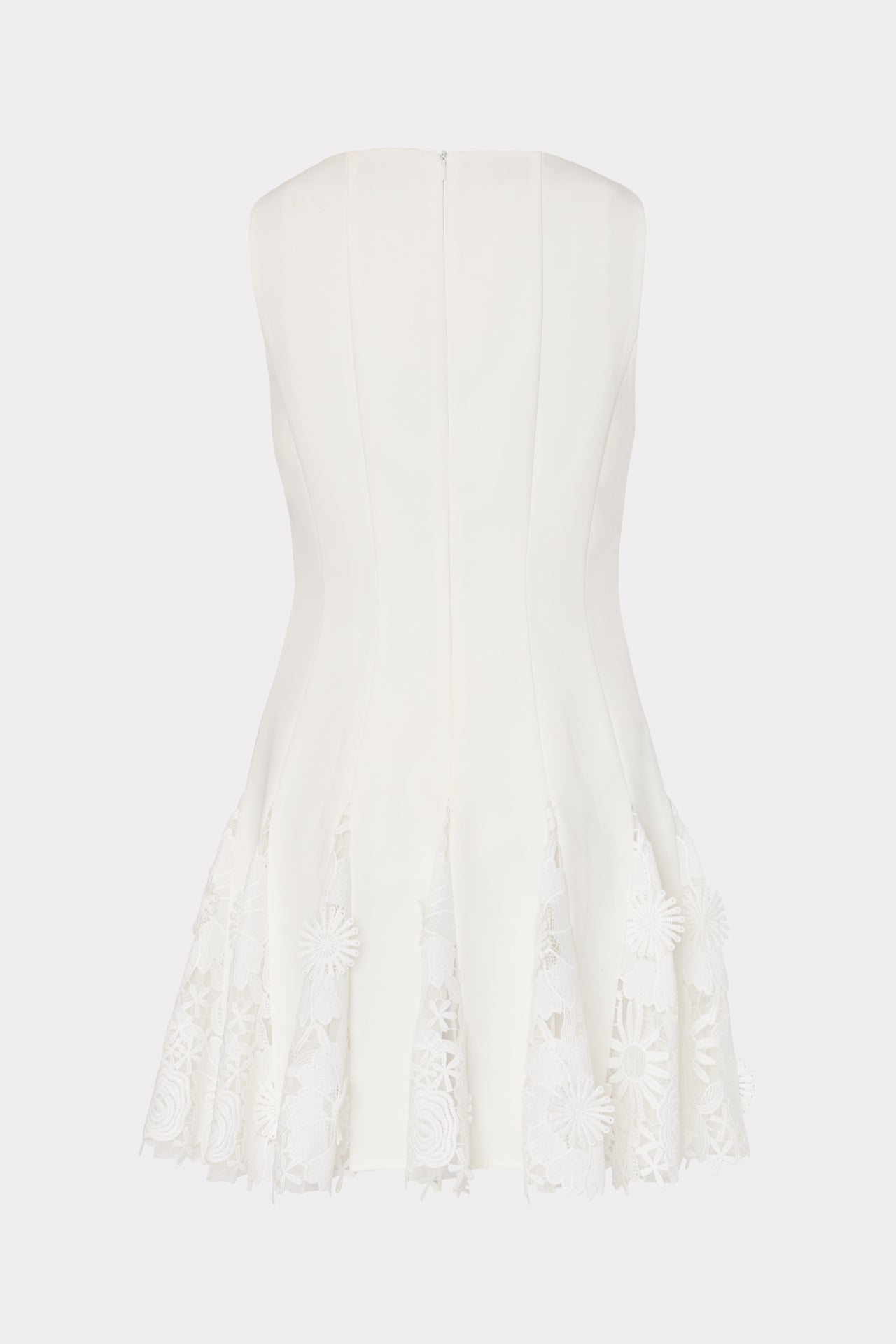 Ariel Cady 3D Lace Combo Dress - Ecru