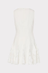 Ariel Cady 3D Lace Combo Dress - Ecru