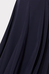 Elena High Neck Cady Dress - Navy