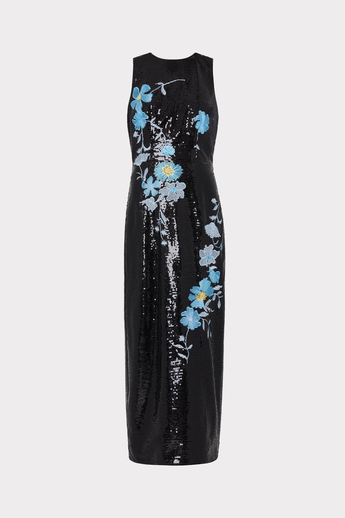 Tiana Floral Sequins Dress - Black Multi