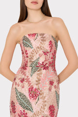 Esmeralda Sequins Strapless Dress - Multi