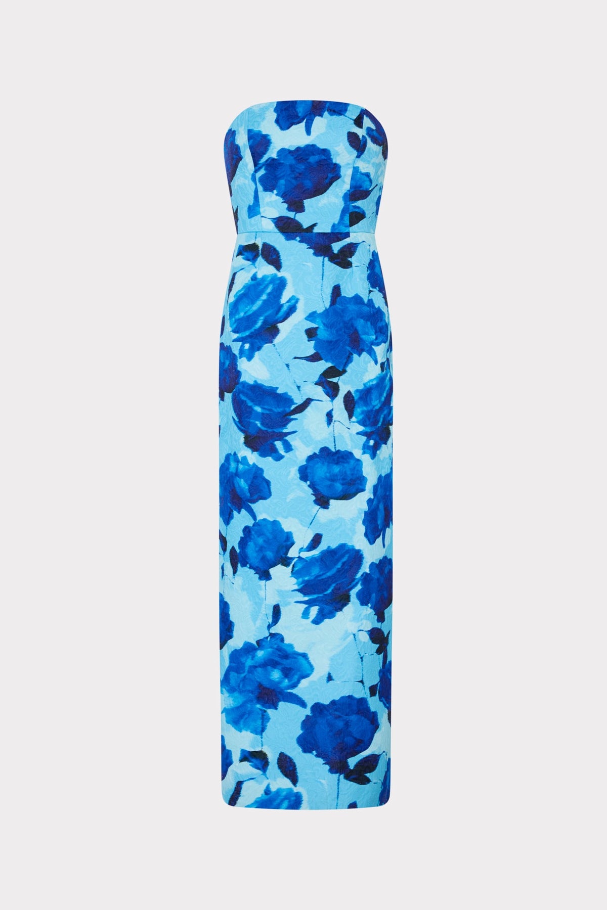 Orion Blurred Blossom Jacquard Dress - Blue Multi